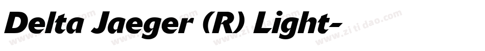 Delta Jaeger (R) Light字体转换